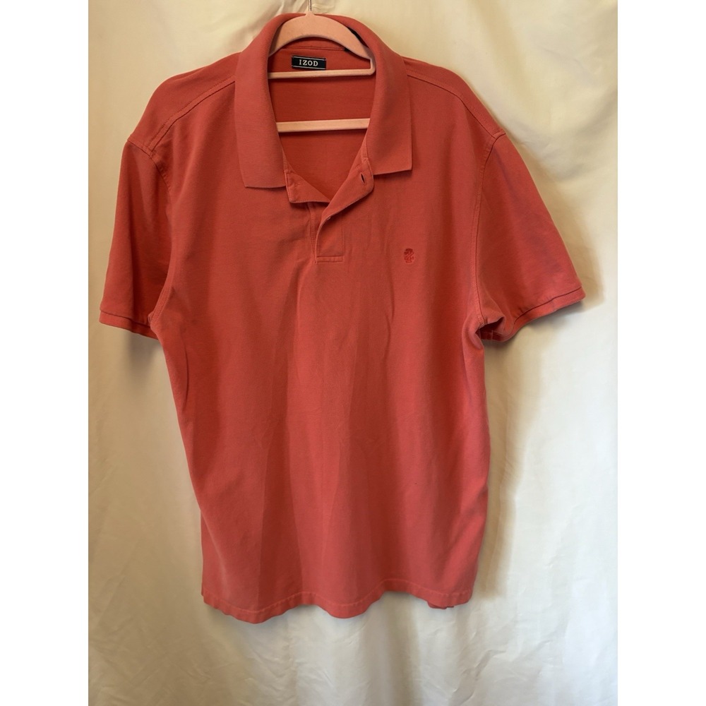 IZOD Golf Polo Shirt Mens XL Dark Orange Performance Short Sleeve Casual Tee